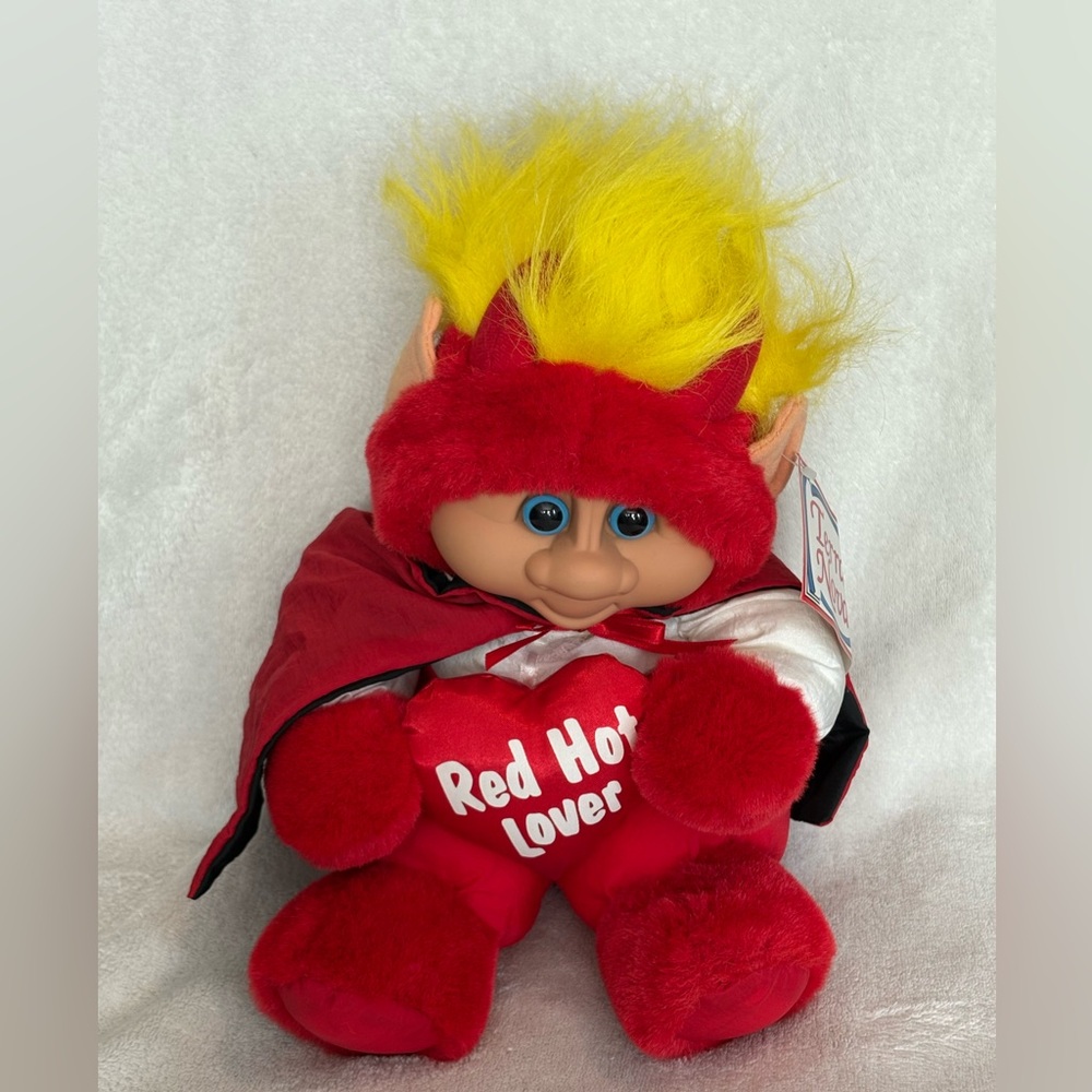 VTG  1992 Terra Nova TROLL “Red Hot Lover” Cute Devil w/ Tag Yellow Hair 10”
